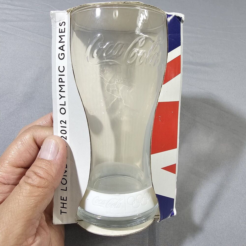 2012 McDonald's London Olympics Coca-Cola Glass Cup Wristband Union Jack New